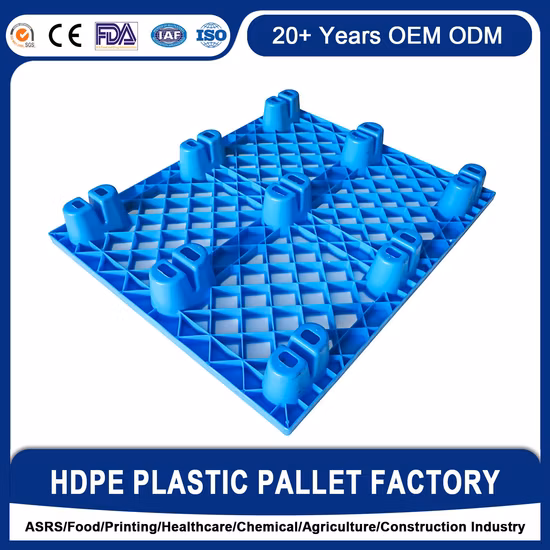Prezzo del pallet in plastica annidabile durevole standard HDPE per servizio leggero in Cina